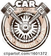 Clipart Of A Car Service Piston Design Royalty Free Vector Illustration
