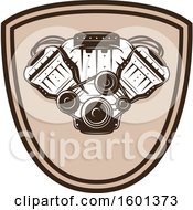 Clipart Of A Car Engine Design Royalty Free Vector Illustration