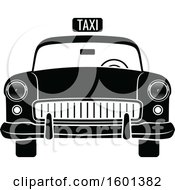 Poster, Art Print Of Black And White Vintage Taxi Cab