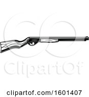Clipart Of A Black And White Hunting Rifle Royalty Free Vector Illustration by Vector Tradition SM