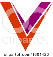 Clipart Of A Letter V Design Royalty Free Vector Illustration