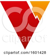 Clipart Of A Letter V Design Royalty Free Vector Illustration