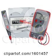 Clipart Of Electrician Tools Royalty Free Vector Illustration