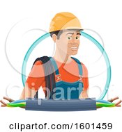 Poster, Art Print Of Male Electrican With Wires