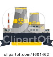Poster, Art Print Of Nuclear Power Plant And Banners