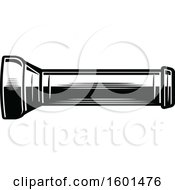 Clipart Of A Black And White Flash Light Royalty Free Vector Illustration