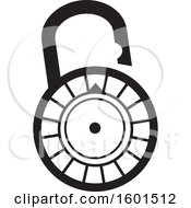 Poster, Art Print Of Black And White Combination Lock