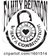 Clipart Of A Black And White Family Reunion What A Combination Heart Lock Design Royalty Free Vector Illustration