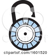Clipart Of A Combination Lock Royalty Free Vector Illustration