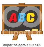 Poster, Art Print Of School Black Board With Abc