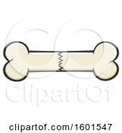 Clipart Of A Cracked Or Fractured Bone Royalty Free Vector Illustration