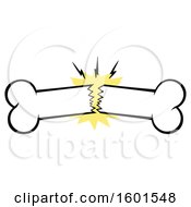 Clipart Of A Breaking Bone Royalty Free Vector Illustration