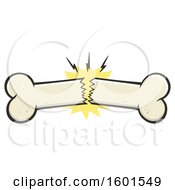 Clipart Of A Breaking Bone Royalty Free Vector Illustration