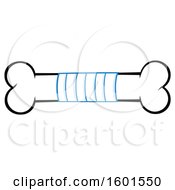 Clipart Of A Bandaged Bone Royalty Free Vector Illustration
