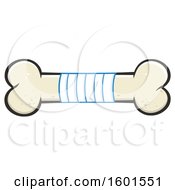 Clipart Of A Bandaged Bone Royalty Free Vector Illustration