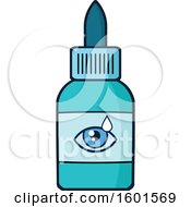 Clipart Of A Bottle Of Eye Drops Royalty Free Vector Illustration by Hit Toon