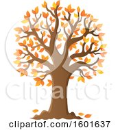 Poster, Art Print Of Tree With Falling Autumn Leaves