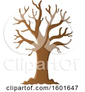 Clipart Of A Bare Tree Royalty Free Vector Illustration by visekart