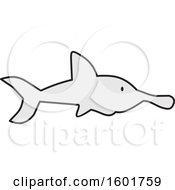 Clipart Of A Shark Royalty Free Vector Illustration by Johnny Sajem