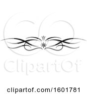 Clipart Of A Black Flourish Design Element Border Royalty Free Vector Illustration