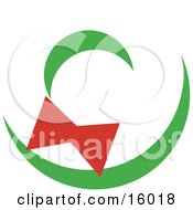 Poster, Art Print Of Green Christmas Wreath With A Red Bow