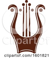 Clipart Of A Brown Israel Lyre Royalty Free Vector Illustration by Vector Tradition SM
