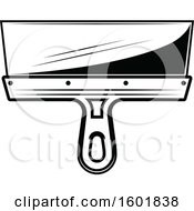 Clipart Of A Black And White Scraper Royalty Free Vector Illustration