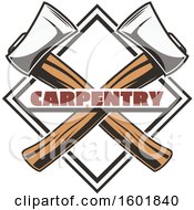 Clipart Of A Diamond Frame With Crossed Axes Royalty Free Vector Illustration