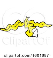Clipart Of A Banana Peel Royalty Free Vector Illustration