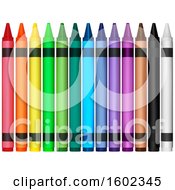 Clipart Of 3d Colorful Crayons Royalty Free Vector Illustration by dero