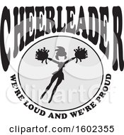 Poster, Art Print Of Jumping Cheerleader With Were Loud And Were Proud Text