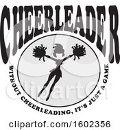 Poster, Art Print Of Jumping Cheerleader With Without Cheerleading Its Just A Game Text