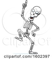 Clipart Of A Cartoon Dancing Skeleton Royalty Free Vector Illustration