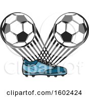 Poster, Art Print Of Soccer Cleat With Balls