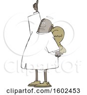 Poster, Art Print Of Cartoon Black Male Angel Pointing Up
