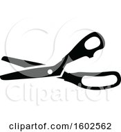 Poster, Art Print Of Black And White Pair Of Scissors