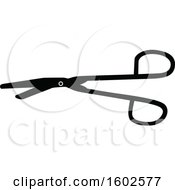 Clipart Of A Black And White Pair Of Scissors Royalty Free Vector Illustration