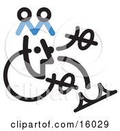 Person Skiing Clipart Illustration