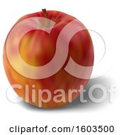 Clipart Of A 3d Apple Royalty Free Vector Illustration