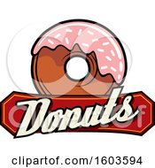 Clipart Of A Donut Logo Royalty Free Vector Illustration