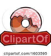 Clipart Of A Donut Logo Royalty Free Vector Illustration