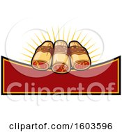 Clipart Of A Mexican Cuisine Enchiladas Logo Royalty Free Vector Illustration