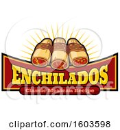 Clipart Of A Mexican Cuisine Enchiladas Logo Royalty Free Vector Illustration
