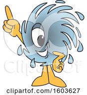 Clipart Of A Hurricane School Mascot Character Holding Up A Finger Royalty Free Vector Illustration by Toons4Biz
