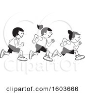 Poster, Art Print Of Group Of Kids Running The One Hundred Yard Dash On Field Day