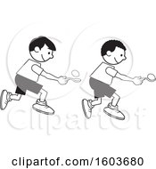 Poster, Art Print Of Boys During A Field Day Egg And Spoon Race