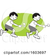 Poster, Art Print Of Boys During A Field Day Egg And Spoon Race Over A Green Oval