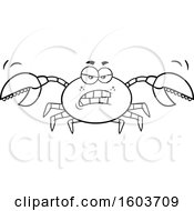 Poster, Art Print Of Lineart Mad Crab Mascot Character