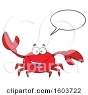 Poster, Art Print Of Happy Crab Mascot Character Talking
