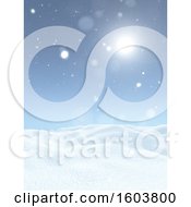 Poster, Art Print Of Sunny Sky Over A 3d Winter Background